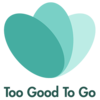 Logo for To Good To Go. The company name under three green leaves, forming a fan.