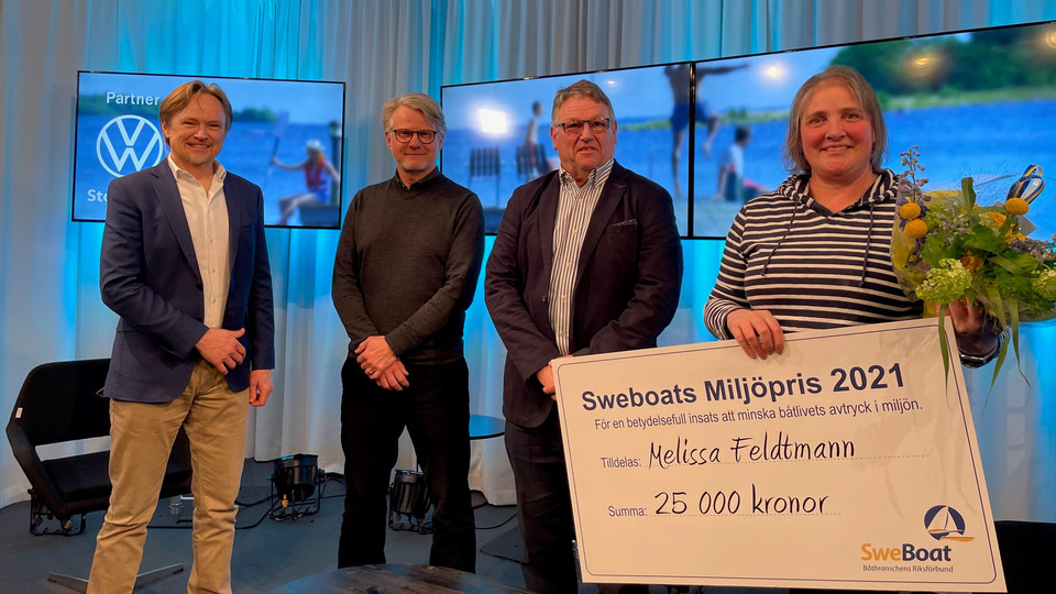Melissa Feldtmann får Sweboats miljöpris