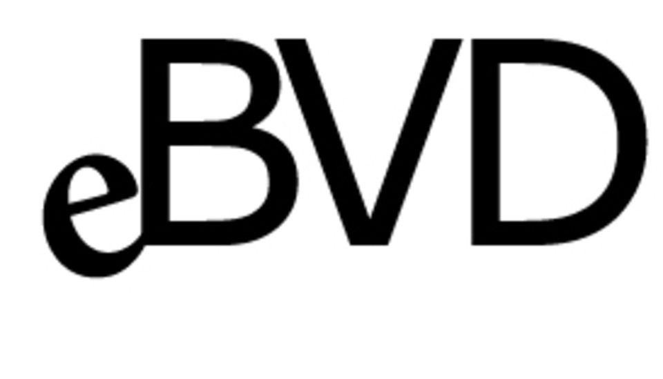 texten eBVD i svart mot vit bakgrund
